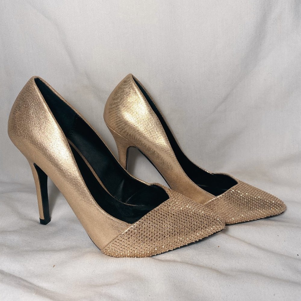 Gold Aldo Heels